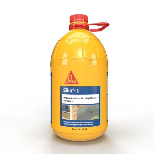 Impermeabilizante Integral para morteros y concretos Sika 1 PET/Bote ( 4,5 L )