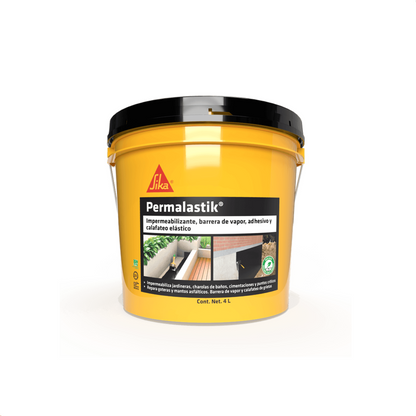 Sistema 4 En 1 Permalastik, Adhesivo y Calafateador Elástico, Galón 4 L