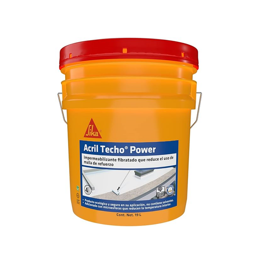 Impermeabilizante Acrílico Elástico Y Aislante Acril Techo Rápido, Blanco, Cubeta 19 L