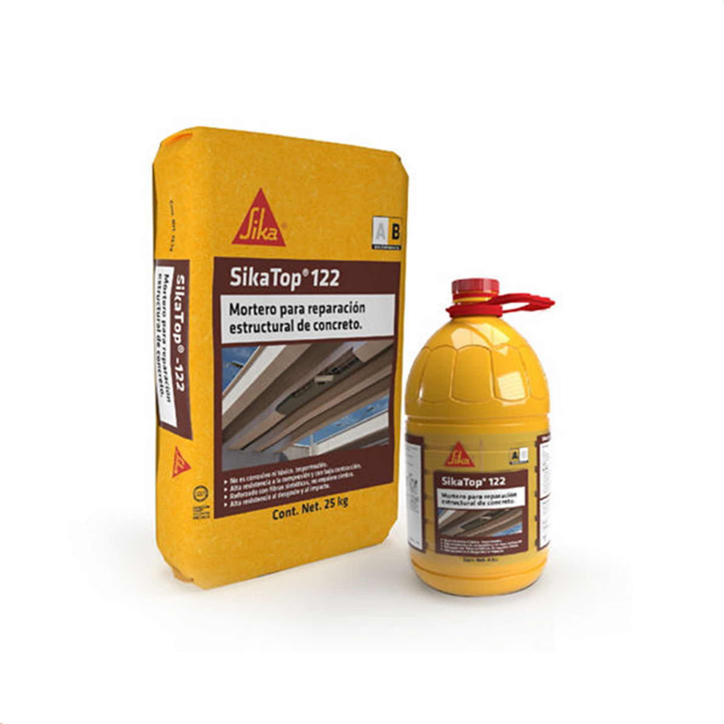 Mortero Cementicio Bicomponente SikaTop-122 (A+B) Unidad, (30 Kg)