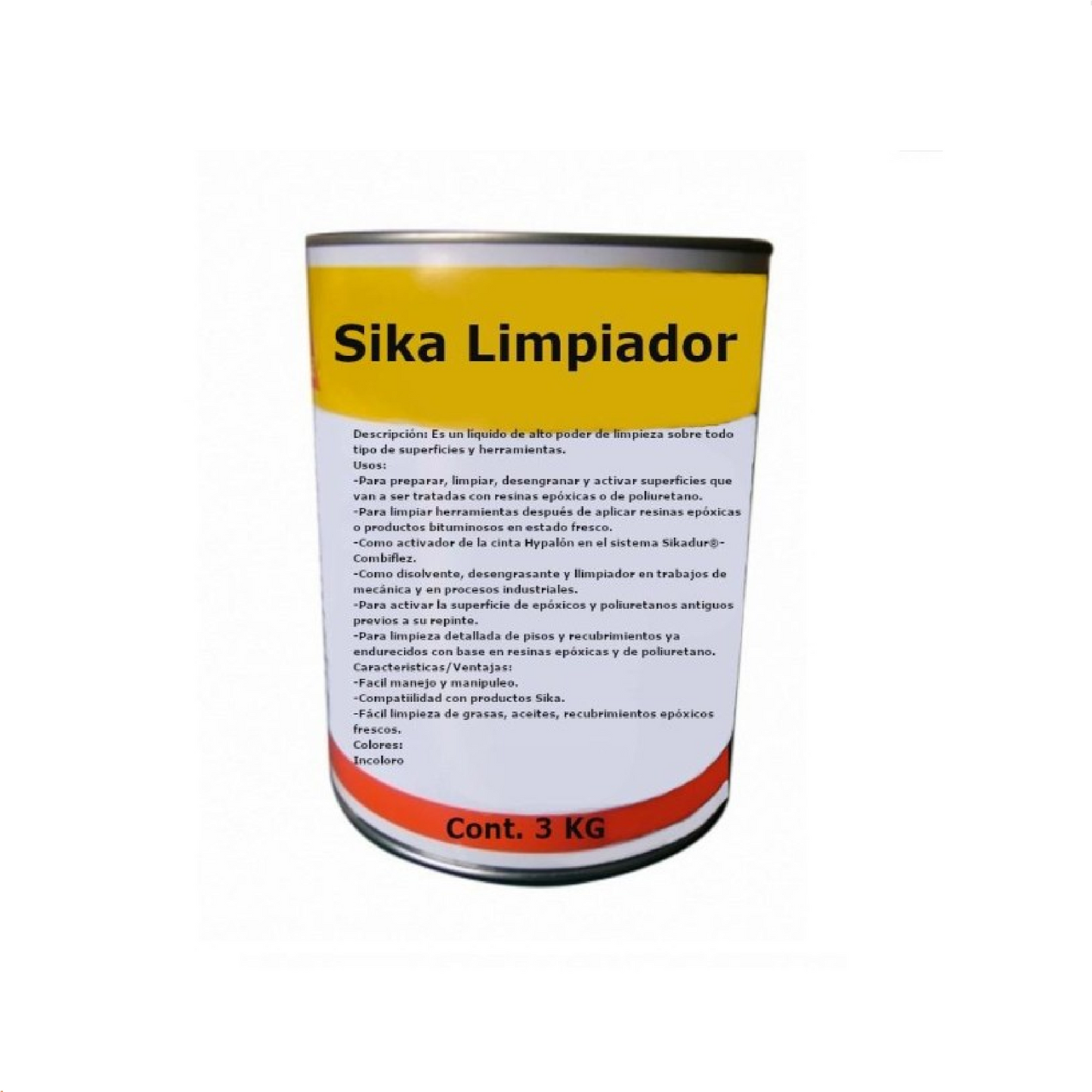 Limpiador Superficies Herramientas Sika Limpiador Galon/bote (3 Kg)