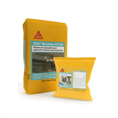 Mortero Cementicio Monocomponente Sika MonoTop 412 S Saco, (25 Kg)