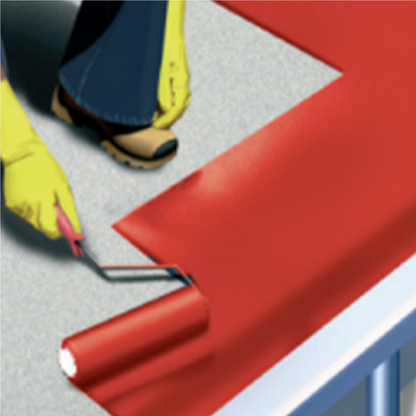 Impermeabilizante Acrílico Elástico Y Aislante Acril Techo Power, Rojo, Cubeta 19 L