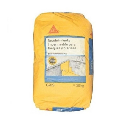 Mortero Cementicio Base Agua Sika 101 Gris Saco, (25 Kg)