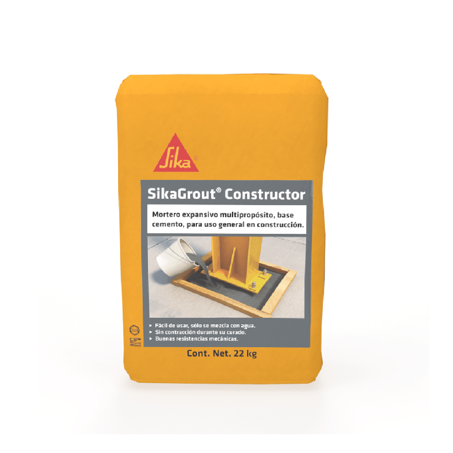 Mortero Cementicio Expansivo SIKAGROUT Constructor, Saco 22 KG