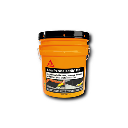 Sistema 4 En 1 Sika Permalastik Pro, Adhesivo y Calafateador Elástico, Cubeta 19 L