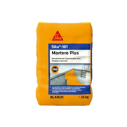 Mortero Cementicio Base Agua Sika 101 Blanco Saco, (25 Kg)