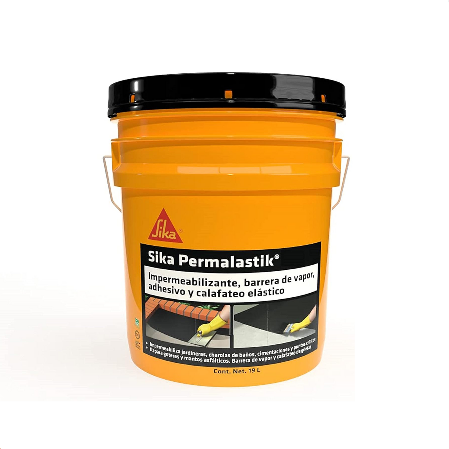 Sistema 4 En 1 Permalastik, Adhesivo y Calafateador Elástico, Cubeta 19 L