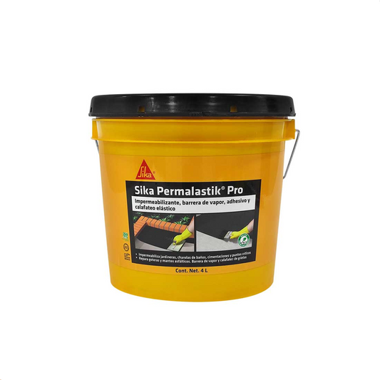 Sistema 4 En 1 Sika Permalastik Pro, Adhesivo y Calafateador Elástico, Galón 4 L