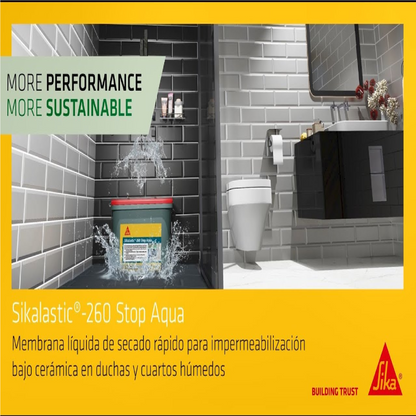 Membrana Líquida Alta Resistencia Sikalastic 612 Gris, Cubeta 17.5 L