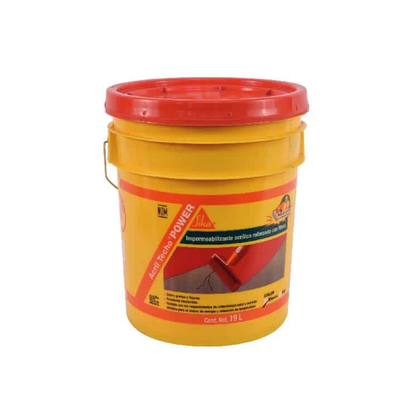 Impermeabilizante Acrílico Aislante Térmico Acril Techo Power 6 Años, Blanco, Cubeta 19 L