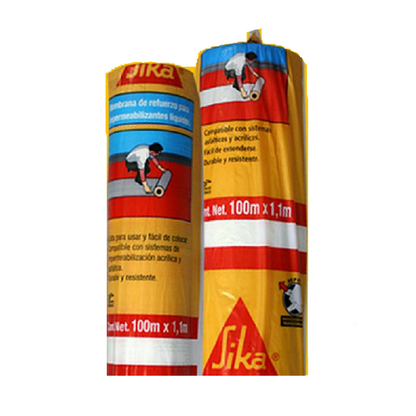 Membrana De Refuerzo 100% Poliéster P/ Uso General SikaTela Reforzada, Rollo 1,1m X 100m