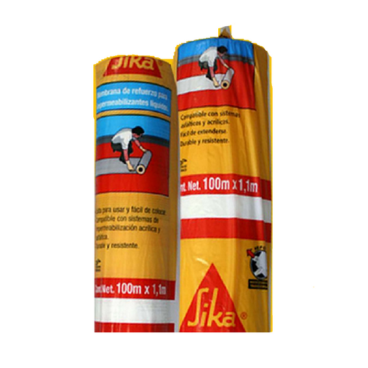 Membrana De Refuerzo 100% Poliéster P/ Uso General SikaTela Reforzada, Rollo 1,1m X 100m