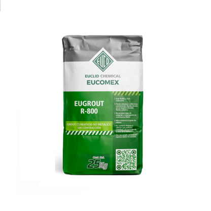 EUGROUT R-800 Grout Alta Fluidez Y Resistencia, Saco 25 Kg