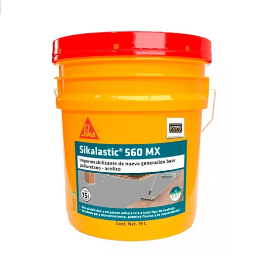 Impermeabilizante Híbrido Sikalastic 560 MX Gris, Cubeta 19 L