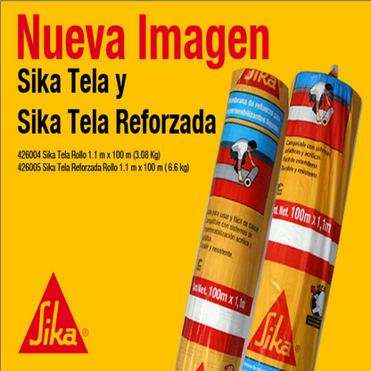 Membrana De Refuerzo 100% Poliéster P/ Uso General SikaTela Reforzada, Rollo 1,1m X 100m