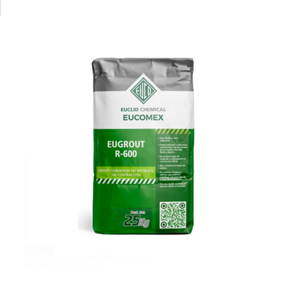 EUGROUT R-600 Grout Alta Fluidez Y Resistencia, Saco 25 Kg