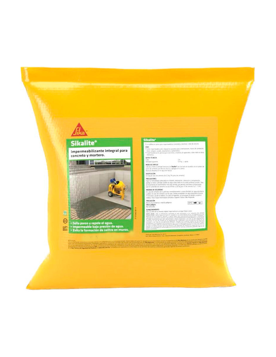 Impermeabilizante En Polvo SIKALITE, 10 Kg