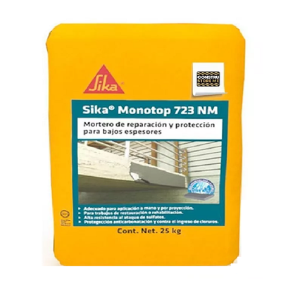 Mortero Cementicio Monocomponente Sika MonoTop 723 NM Saco, (25 Kg)