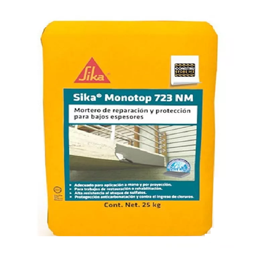 Mortero Cementicio Monocomponente Sika MonoTop 723 NM Saco, (25 Kg)