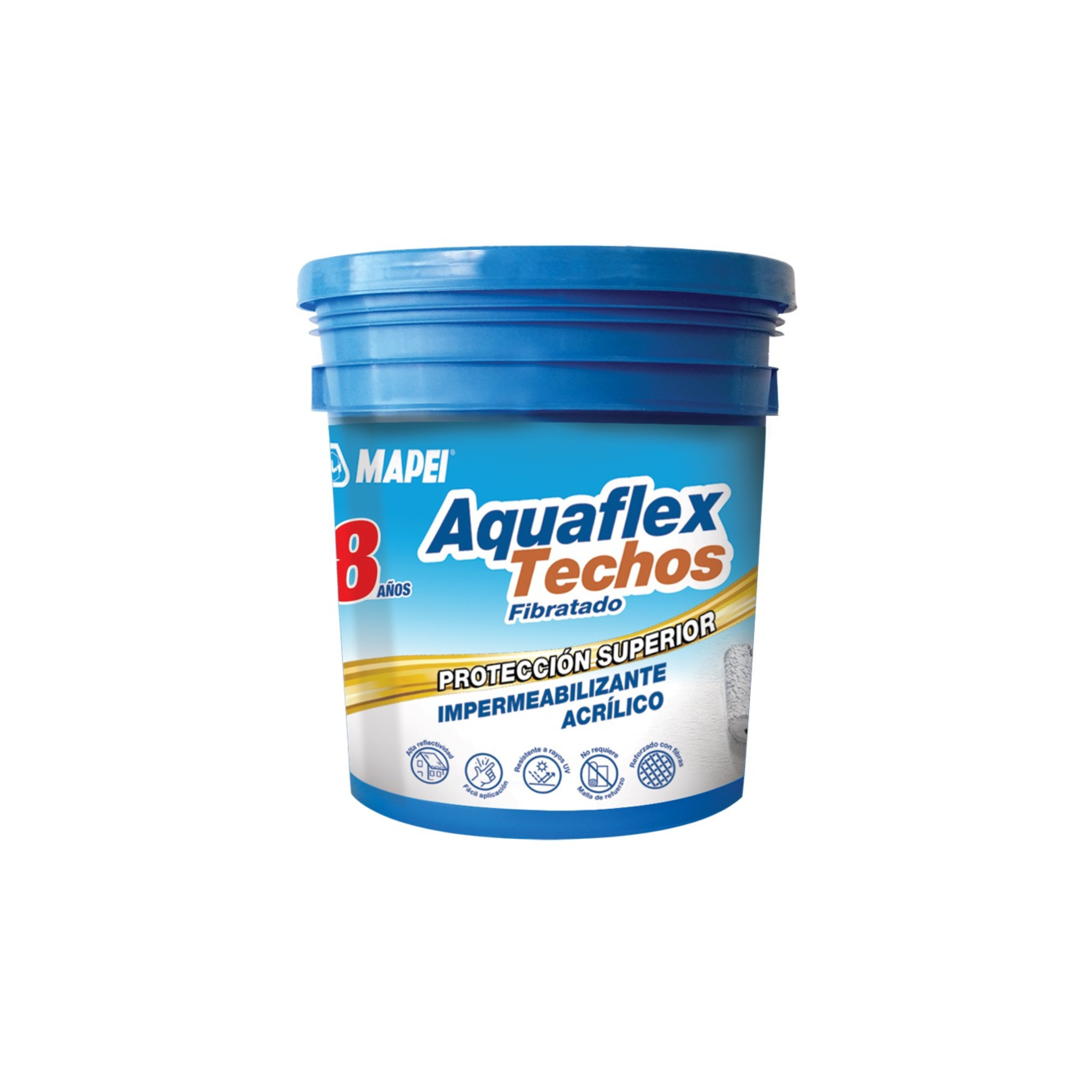 Aquaflex® Techos Fibratado 8 Años Rojo – Cubeta 19 L