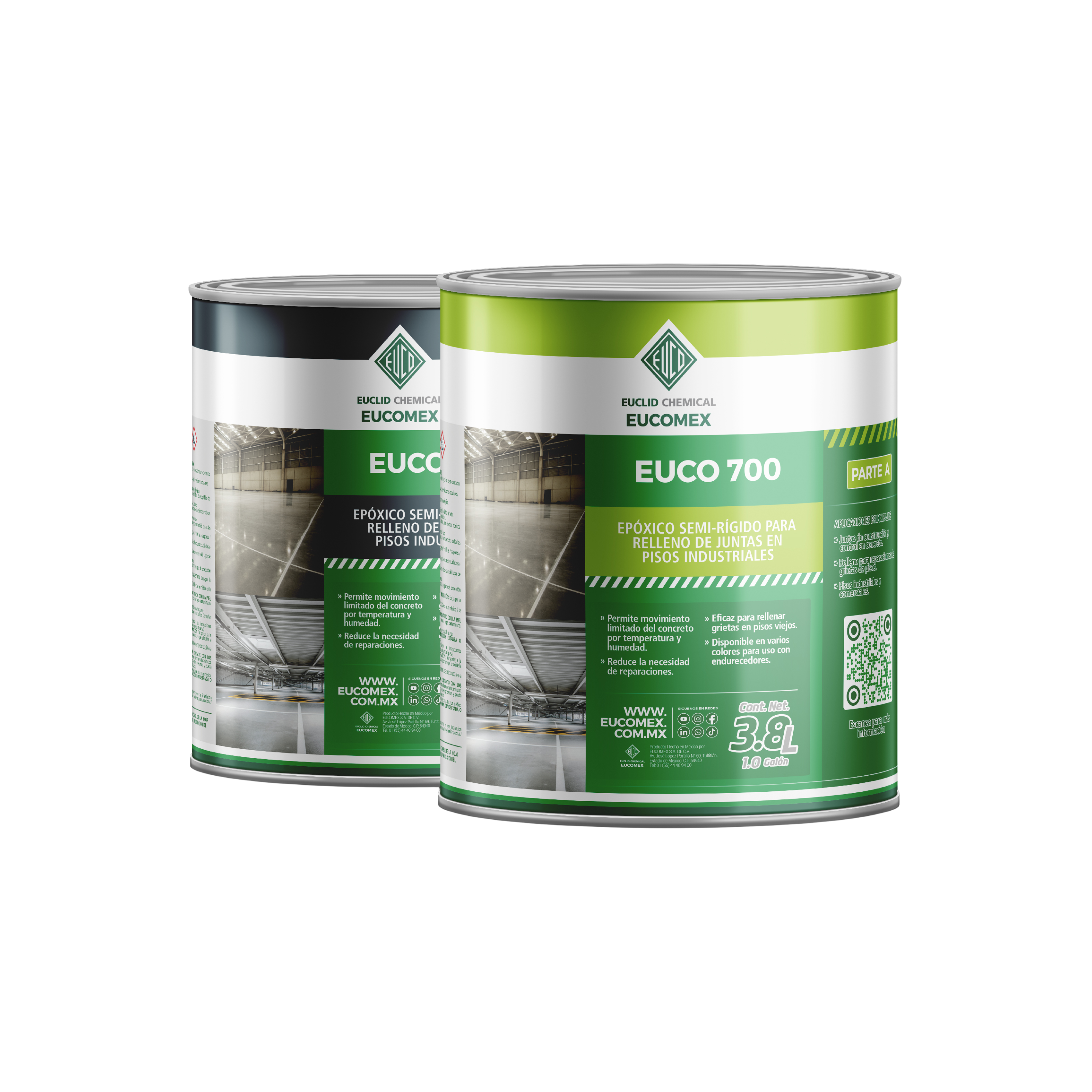 EUCO® 700 – Rellenador Semi‑Rígido para Juntas Pisos Industriales | Caja 2 Gal