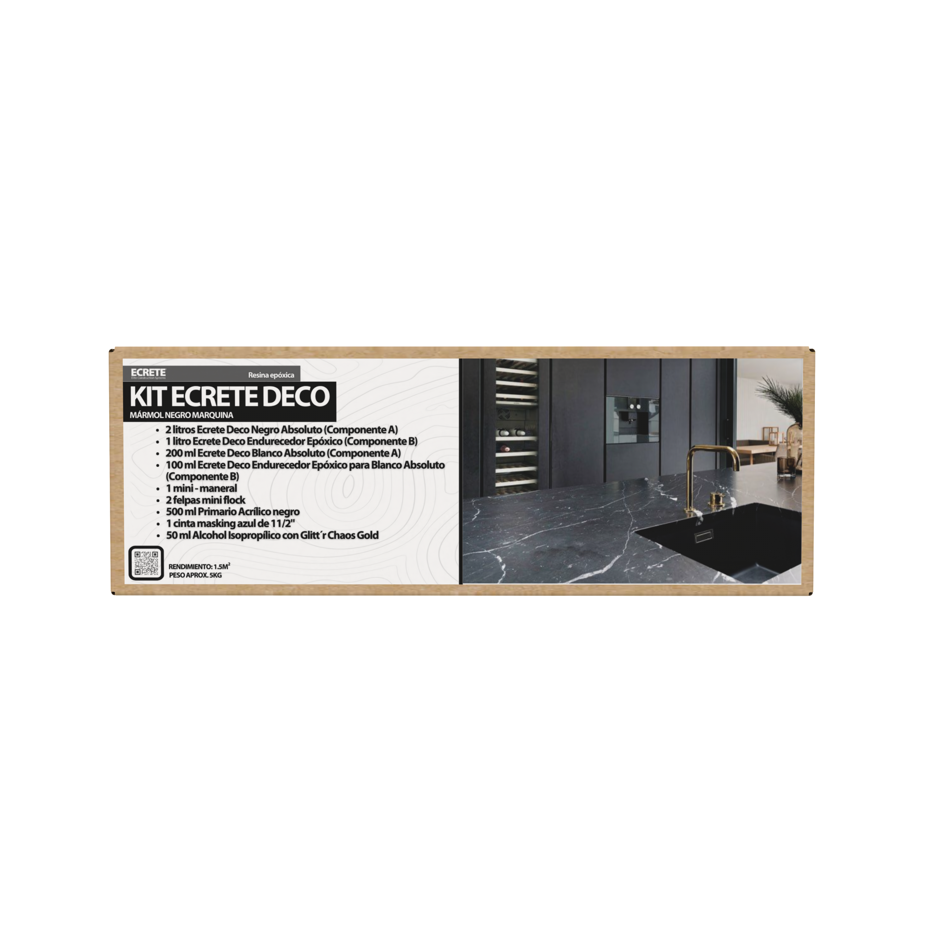Kit Ecrete Deco Negro Marquina 1.5 m2