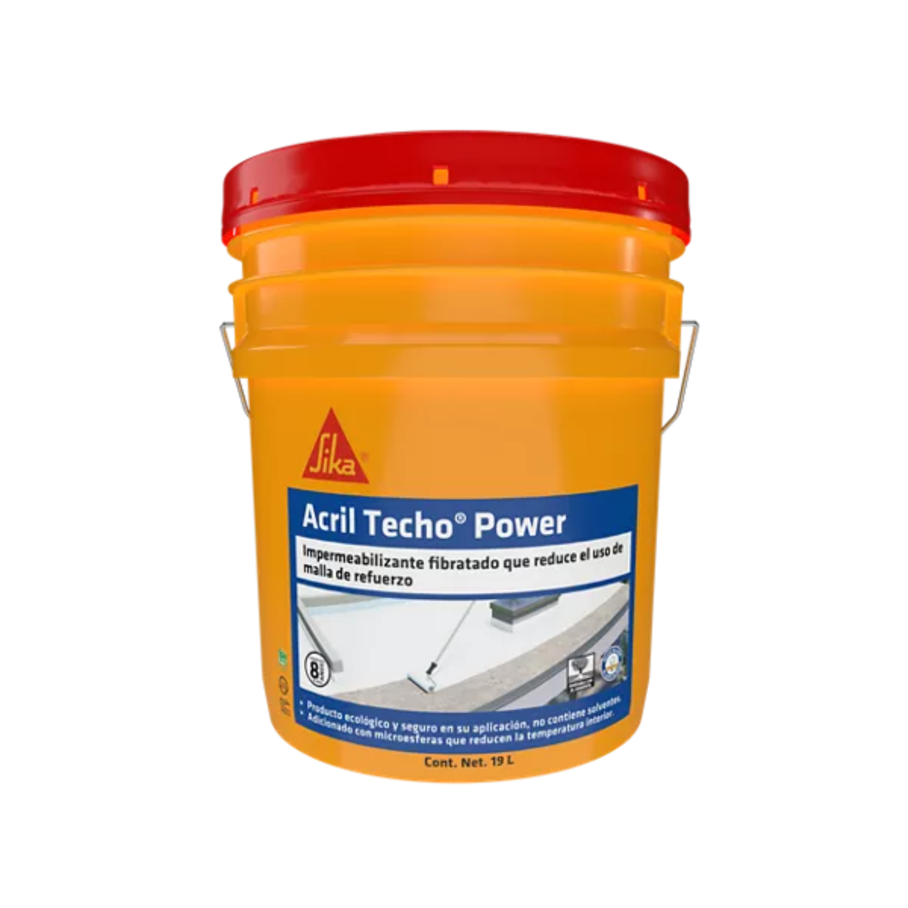 Acril Techo Power 8 Años, Blanco, Cubeta 19 L